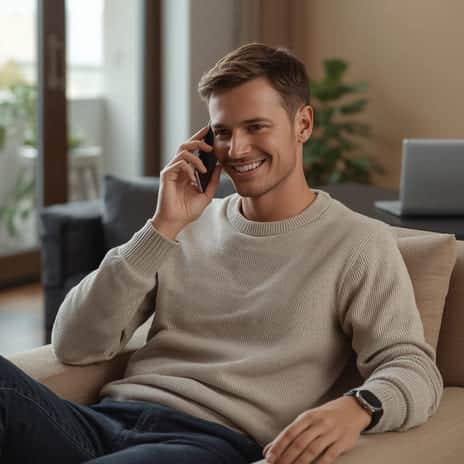 Homme au téléphone